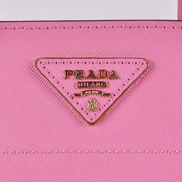 2014 Prada saffiano calf leather tote bag BN2603 pink - Click Image to Close
